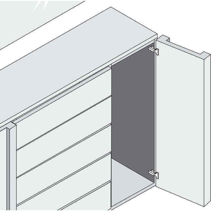 Produktbild Blum Topfbänder CLIP top BLUMOTION für Profiltüren, Eckband 95 °