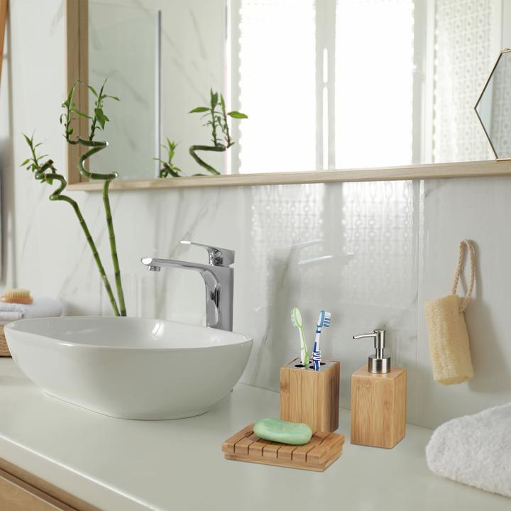 Immagine prodotto Relaxdays Accessori per il bagno in bambù