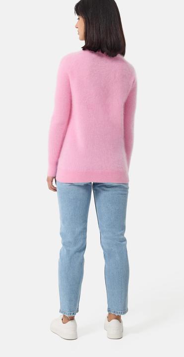 Immagine prodotto Cash-Mere Brushed Kaschmir Rundhals Pullover mit Seitenschlitzen (L)