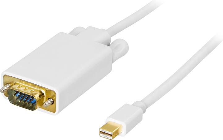 Image du produit Deltaco mini DisplayPort to VGA HD15 cable male-male 2m white (2 m)