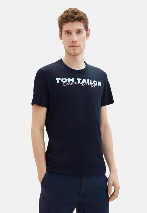Image du produit Tom Tailor T-Shirt Kurzarmshirt mit Front-Logo-Print (XL)