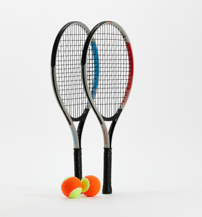 Image du produit Decathlon Kit de tennis enfants - Essential Jr 21 pouces, 2 raquettes, 2 balles, 1 housse (575 g)