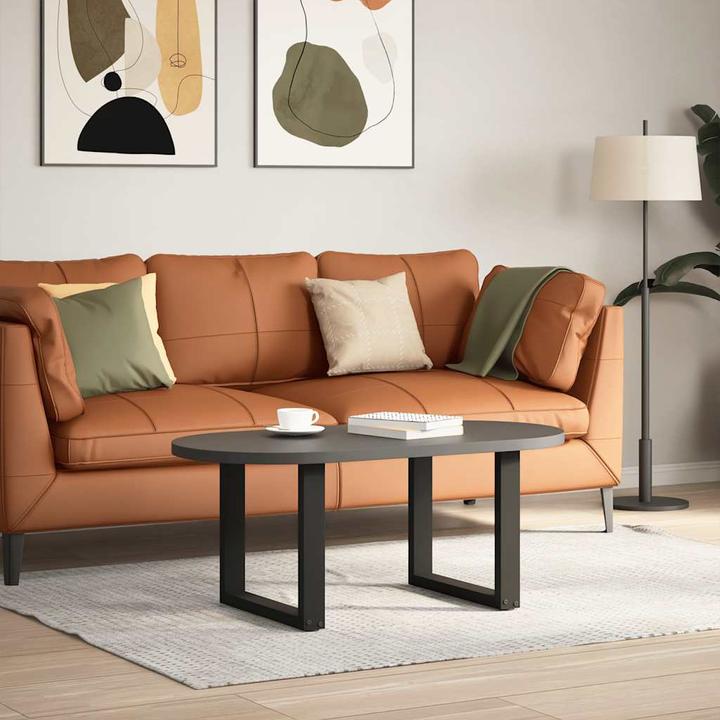 Produktbild VidaXL Couchtischbeine U-Form 2 Stk. Schwarz 60x(72-73) cm Stahl Tischbein