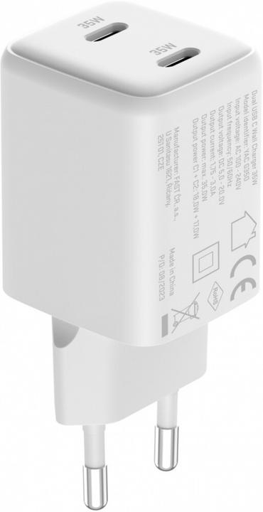 Immagine prodotto Yenkee USB-C Ladegerät 2x18W 3A Power Delivery 3.0 QC3.0 Weiss (35 W)