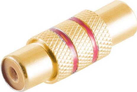 Image du produit Shiverpeaks ®-BASIC-S-adaptateur, prise femelle RCA sur prise femelle RCA, métal, contacts dorés, rouge