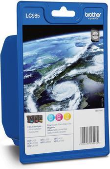 Produktbild Brother LC985RBWBP Tintenpatrone MultiPack CMY 260 Seiten VE=3 (M, C, Y)