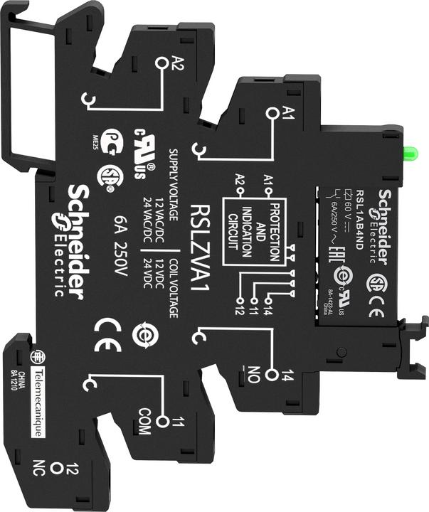 Image du produit Schneider Electric SLIM RELAY+SOCKET 1C/O LED 230VACDC SCRW