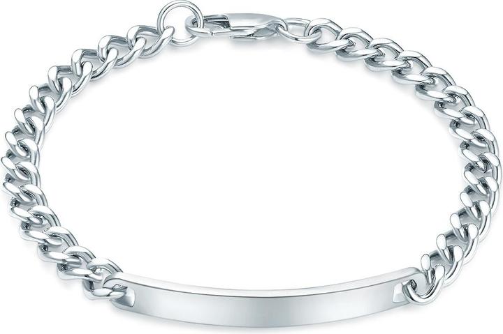 True Rebels Herren Edelstahl Silber - 34144 (19 cm, Edelstahl)
