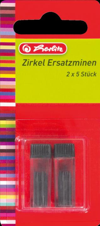 Actual product image Herlitz 10 compass leads HB 2.0 mm