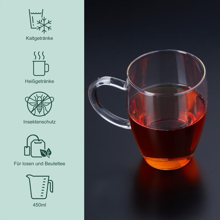 Produktbild Relaxdays 2x Teeglas (450 ml, 2 x)