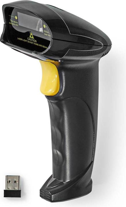 Produktbild Nedis Barcodescanner | Laser | Wireless | 1D Linear | Batteriebetrieben / Stromversorgung über USB | (1D-Barcodes)