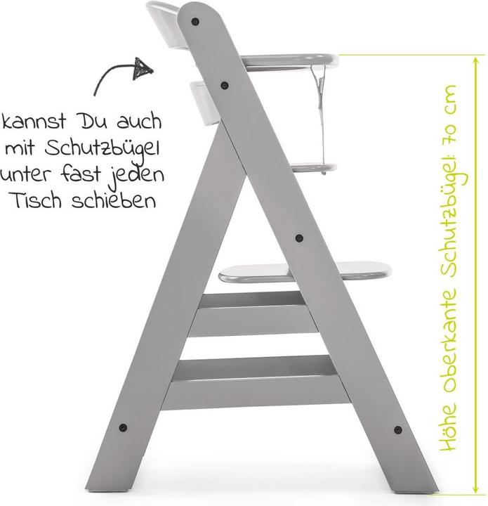 Actual product image Hauck Highchairs Highchair Alpha Plus Grey - in economy set incl. (Highchair)