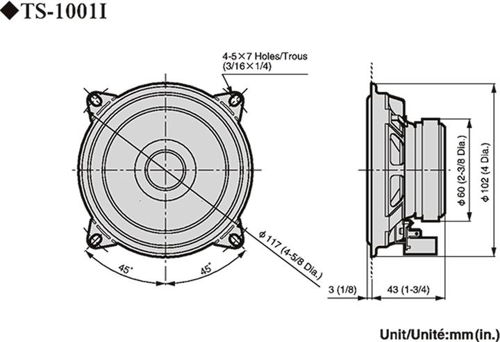 Image du produit Pioneer TS-1001i (110 W, 10 cm)