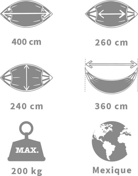 Produktbild Amalyssa Mexikanische Kingsize-Hängematte (200 kg)