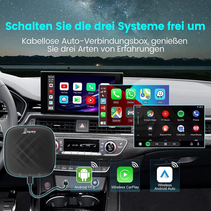 Produktbild Carlinkit Mini AI Box Wireless CarPlay Adapter (Android Auto, Apple Carplay)
