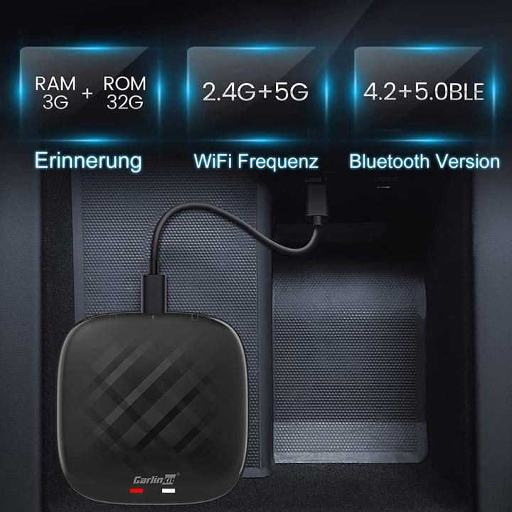 Produktbild Carlinkit Mini AI Box Wireless CarPlay Adapter (Android Auto, Apple Carplay)