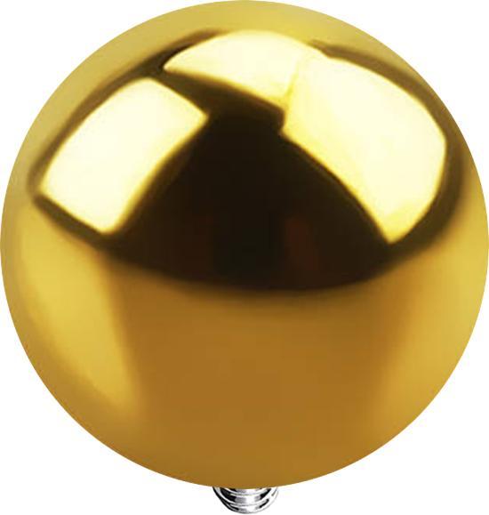 Star Piercing Dermal Anchor Kugel vergoldet (Titan G23, ohne Messing)