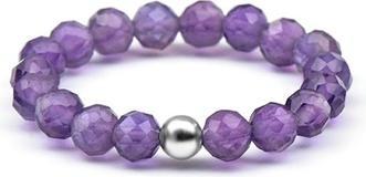 Agato Mineral Women's Ring With Amethyst Pol-R03 (57)