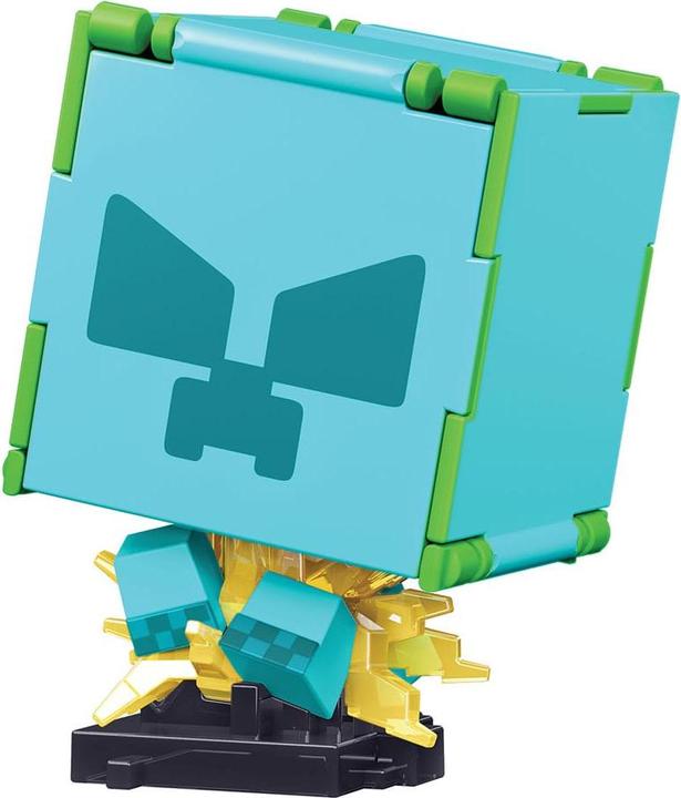 Actual product image Minecraft Flippin' Figure Creeper + Charged Creeper