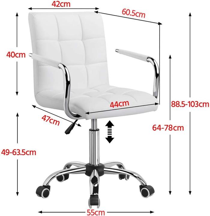 Produktbild Yaheetech Drehstuhl, Weiss