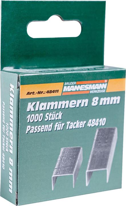 Actual product image Mannesmann Spare staples 8 mm, for tacker 48410