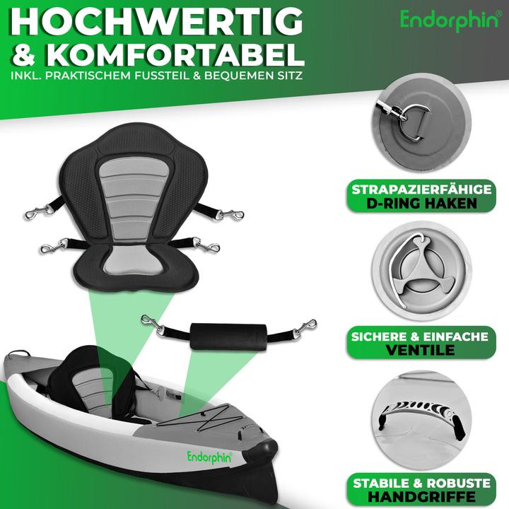 Endorphin Aufblasbares Drop Stitch Kajak für 1 Person als Komplettset (340 cm, 1-piece)