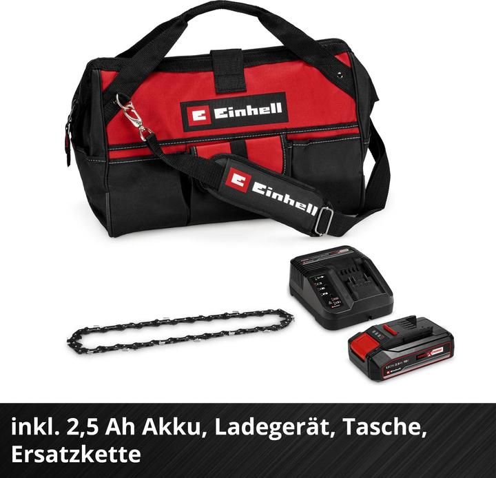 Actual product image Einhell Akku-Astkettens?ge GE-PS 18/15 Li Bag Kit (Battery chain saw)