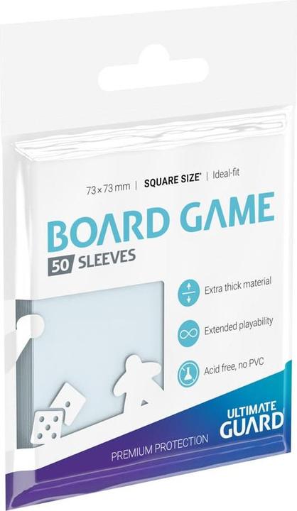 Produktbild Ultimate Guard UGD010283 - Premium 50 Kartenhüllen für Brettspiel-Karten, quadratisch 73x73 mm