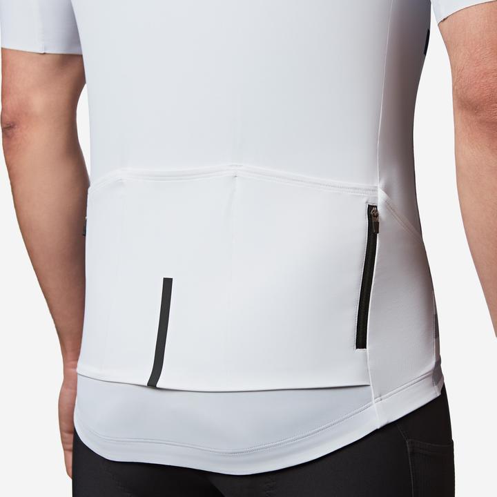 Image du produit Van rysel Maillot vélo route manches courtes été ajusté homme - EDR 2 blanc marinière (L)
