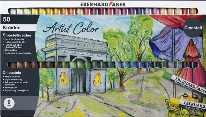 Actual product image EberhardFaber Artist Color oil pastels cardboard box with 50 crayons, 70 mm, assorted (Sorted, 50 x)