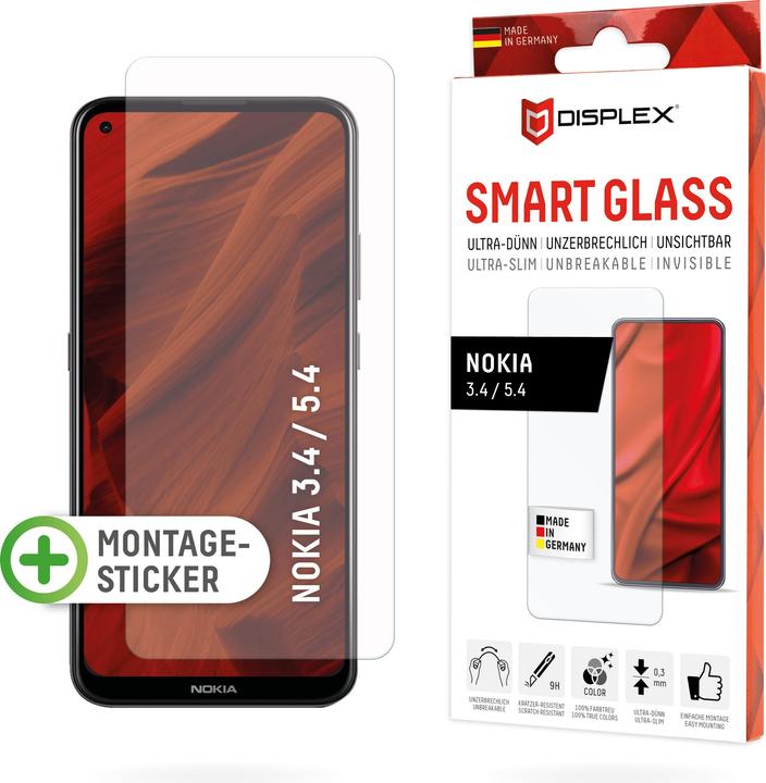 Displex Smart Glass, Displayschutzfolie (1 Piece, Nokia 5.4, Nokia 3.4)