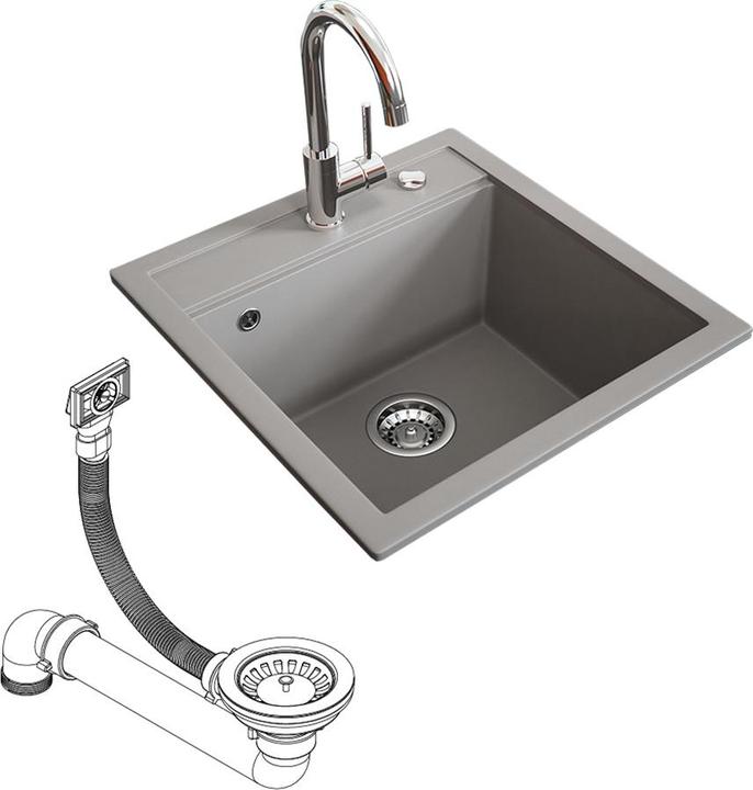 Actual product image Bergström Tesa (Top-mounted sink, 49 cm, 50 cm)