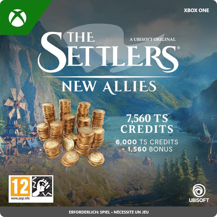 Actual product image Microsoft Xbox The Settlers New Allies Virtual Currency 7560 Credits Download Code