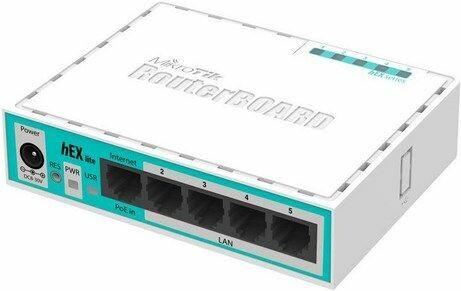 Actual product image MikroTik RB750R2 hEX Lite: 5 port router
