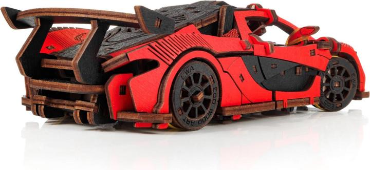 Produktbild Eco Wood Art 3D Holz Modellbausatz - Racing Car - Gelb (237 Teile)