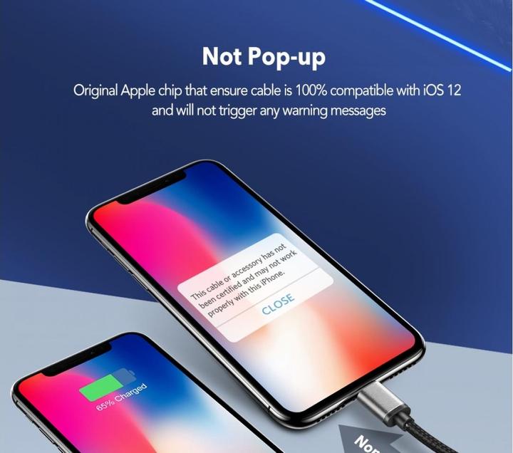 Produktbild Ugreen Lightning zu USB-C 2.0 (1 m, USB 2.0)