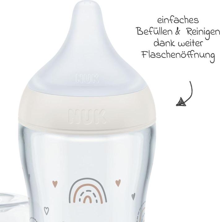 Produktbild NUK Babyflaschen Premium Glas-Flaschen-Set Perfect Match 11-tlg. (230 ml)