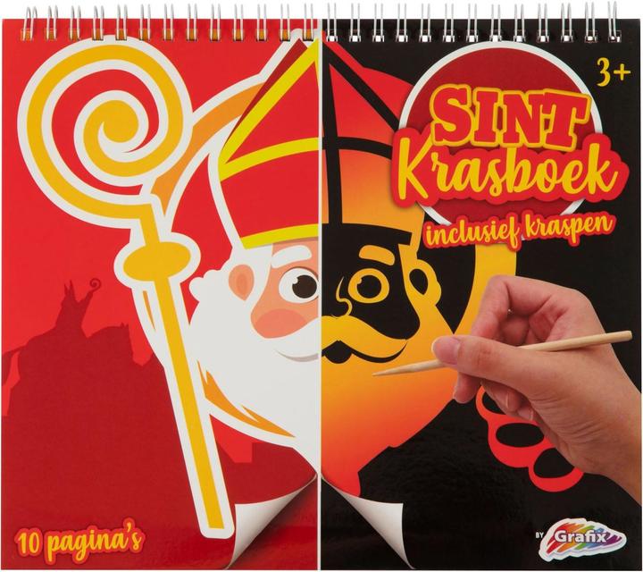 Productafbeelding Grafix Sinterklaas krasboek - Kras de tekening af