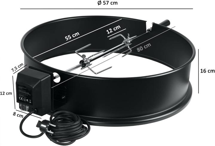 Produktbild BBQ-Toro Grillspiess-Set für Weber Kugelgrill (57 cm)
