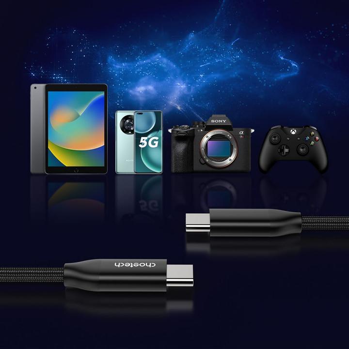 Actual product image Choetech USB C - USB C (2 m, USB 3.1, 240 W)