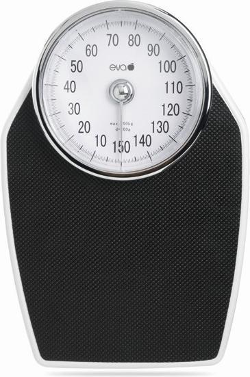 Eva- Kochen und Haushalt Eva Personenwaageschwarzweiss, Mod 893 (150 kg)