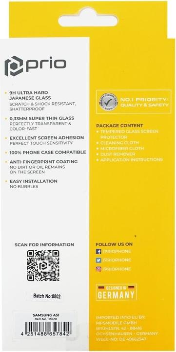 Immagine prodotto prio Vetro antiproiettile 3D per Samsung A51 nero (1 Pezzo/i, Samsung Galaxy A51 5G, Samsung Galaxy A51)