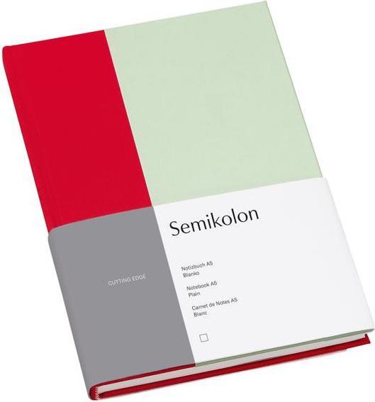Semikolon Notizbuch A5 blanko cherry pistachio (15.2 x 21.7 cm)