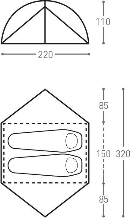 Actual product image Bach Guam 2 (Dome tent, 2 kg, 2 persons)