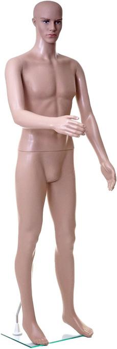 Produktbild Swisshandel24 Schaufensterpuppe, männlich Mann Schaufensterfigur Puppe Mannequin Schneiderpuppe, lebensgross beweg