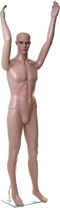 Produktbild Swisshandel24 Schaufensterpuppe, männlich Mann Schaufensterfigur Puppe Mannequin Schneiderpuppe, lebensgross beweg