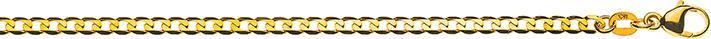 Natsumi Schmuck Armschmuck Gelbgold 18K/750 Panzer extraflach diamantiert 3.1mm 19cm (19 cm, 750/18 K Gelbgold)