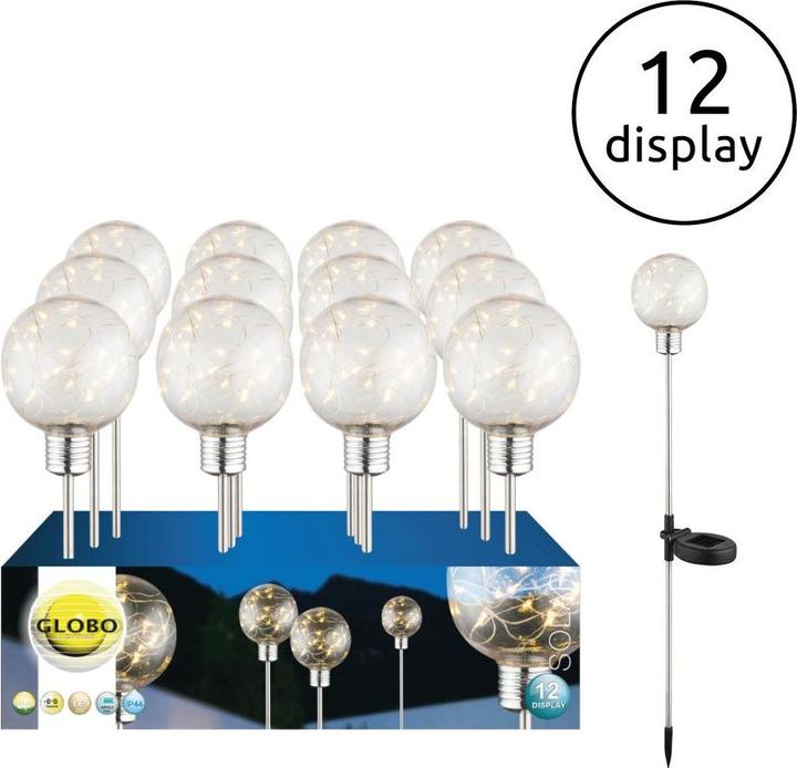 Globo Solarleuchte Edelstahl, 20xled (IP44)