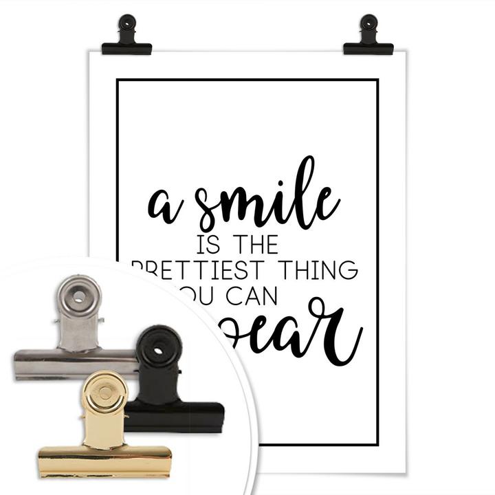 Actual product image Trenddeko A smile is the prettiest thing (60 x 80 cm)