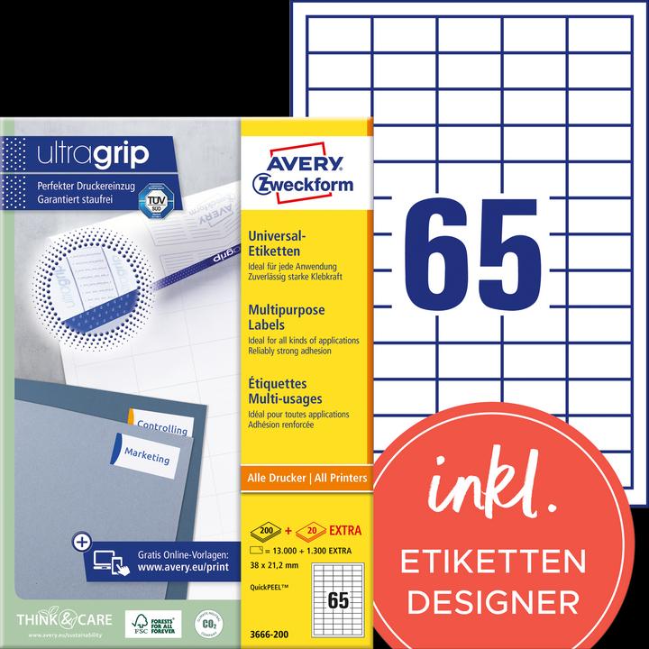 Produktbild Avery Universal-Etiketten